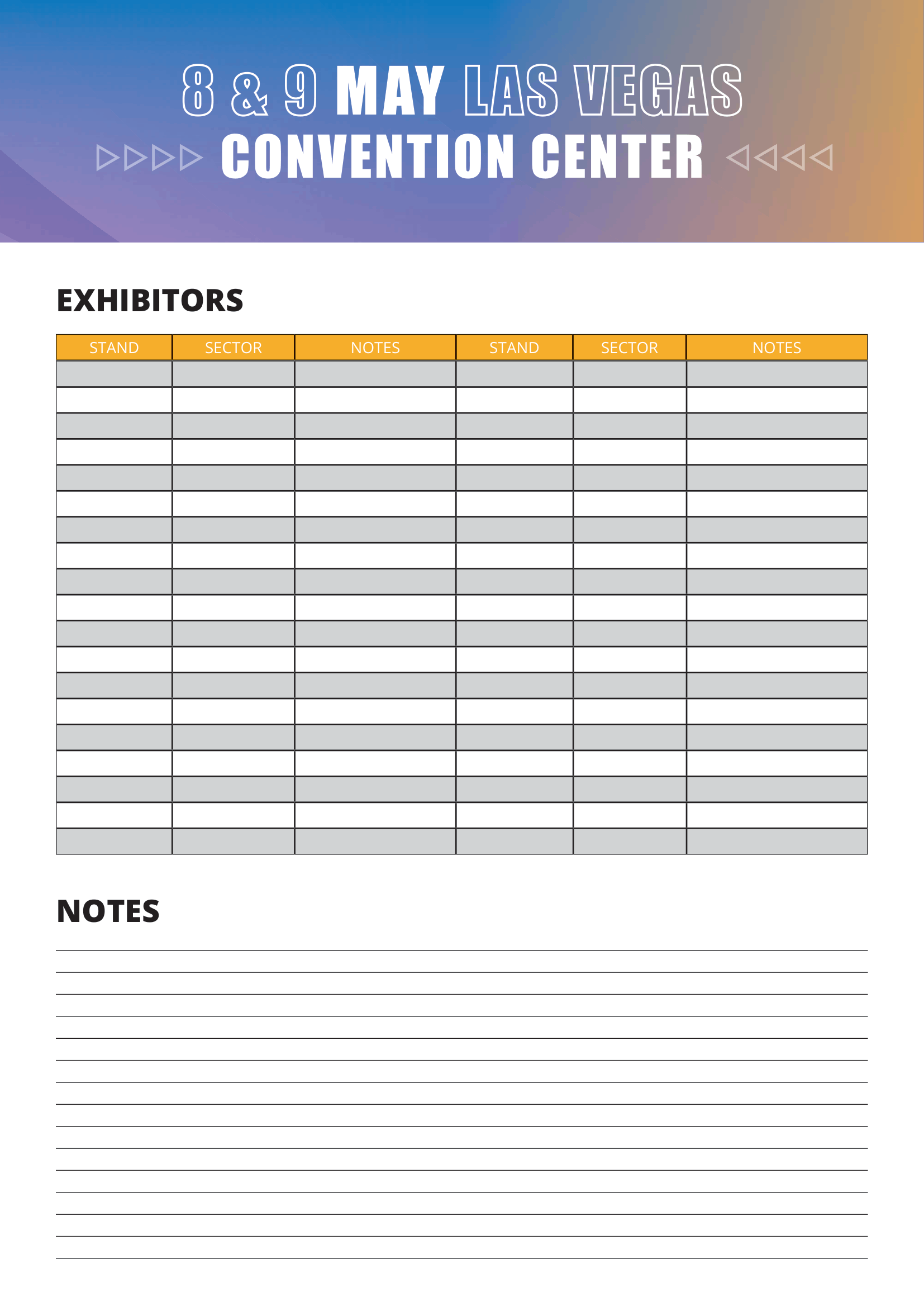Plan your day with this timetable